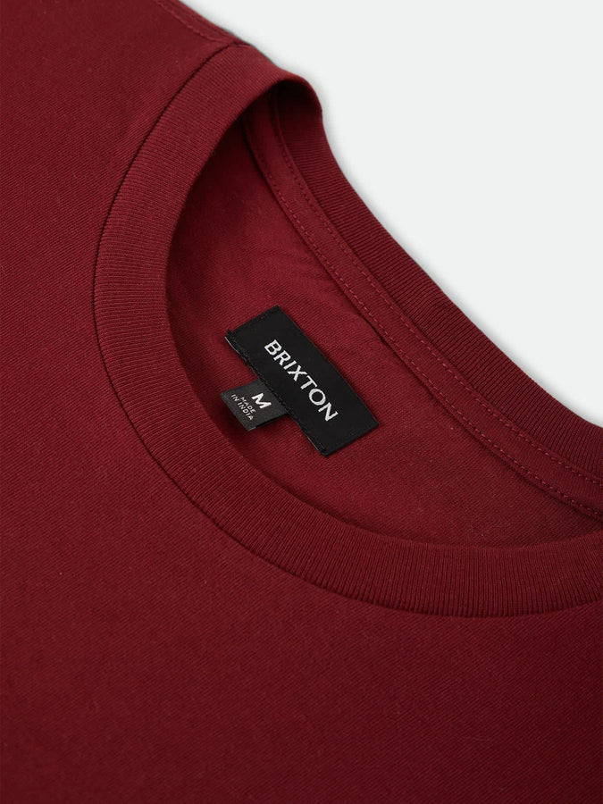 Brixton Burger She Wrote Pocket T-Shirt Fall 2026 | BURGUNDY