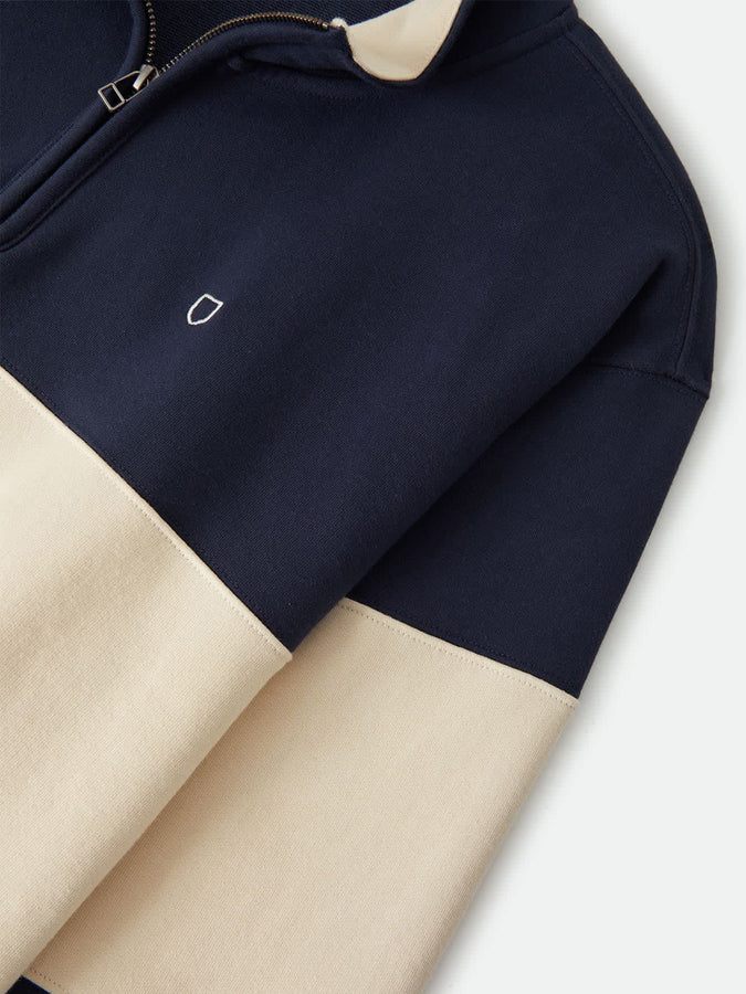 Brixton Danville Quarter Zip Fleece Fall 2026 | NAVY/WHITECAP