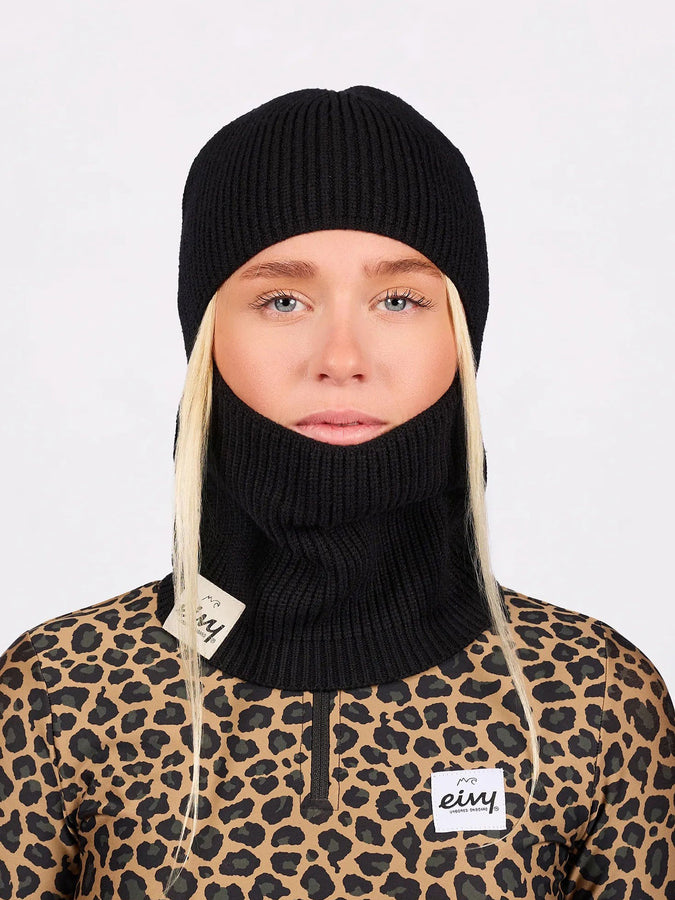 Eivy Foldable Knit Balaclava Beanie | BLACK