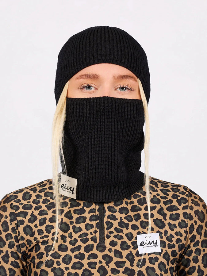 Eivy Foldable Knit Balaclava Beanie | BLACK