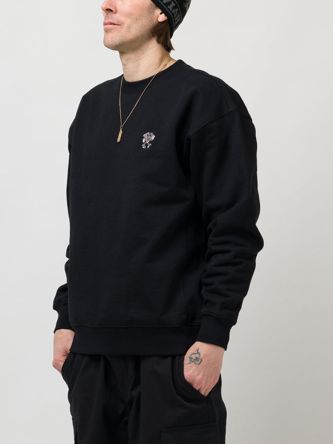 Loviah Heartman Black Crewneck Sweatshirt Fall 2026 | BLACK
