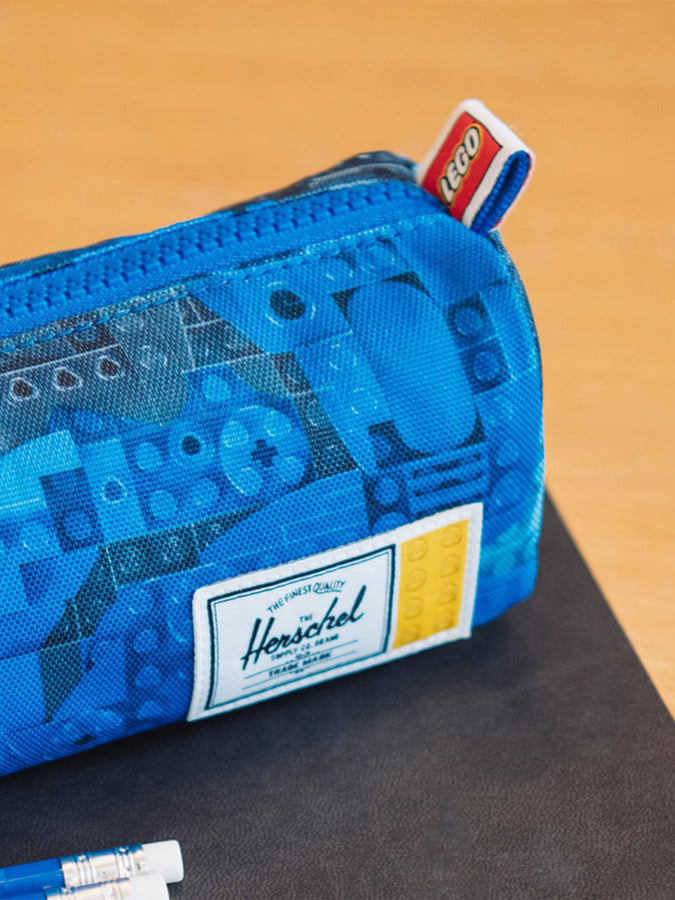 Herschel x Lego Settlement Pencil Case | ABSTRACT BRICKS BLUE (07463)