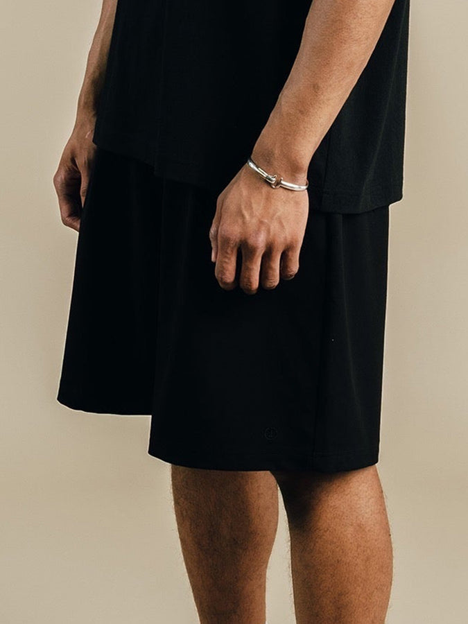 Students Calculus Baggy Slack Pleated Shorts Spring 2026 | BLACK