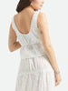Brixton The Abigail Tie Off White Floral Tank Top Spring 2026