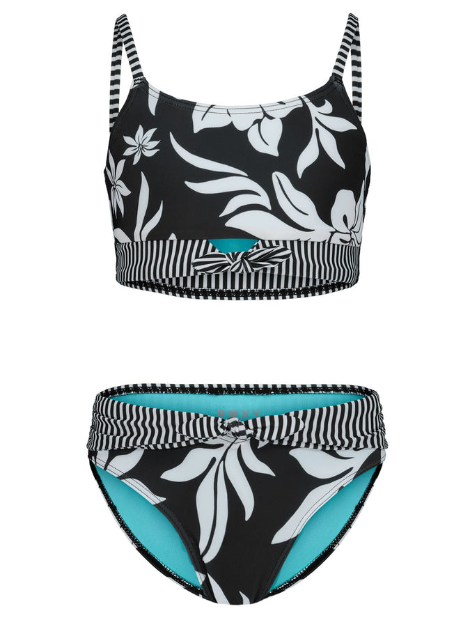 Roxy Oversized Floral Bikini Set (Youth 7-14) Spring 2026 | PHANTOM (020)