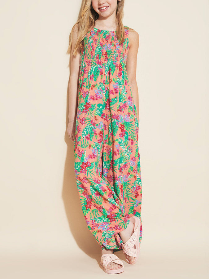 Roxy Coastal Breeze Jumpsuit (Youth 7-14) Spring 2026 | PEACH PINK (668)