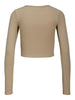 JJXX Feline Rib Crop Long Sleeve T-Shirt