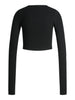 JJXX Feline Rib Crop Long Sleeve T-Shirt