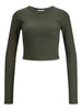 JJXX Feline Rib Crop Long Sleeve T-Shirt