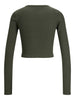 JJXX Feline Rib Crop Long Sleeve T-Shirt