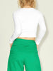 JJXX Feline Rib Crop Long Sleeve T-Shirt