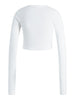 JJXX Feline Rib Crop Long Sleeve T-Shirt