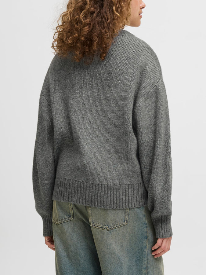 JJXX Maeve Bomber Zip Sweatshirt Holiday 2025 | MEDIUM GREY MELANGE