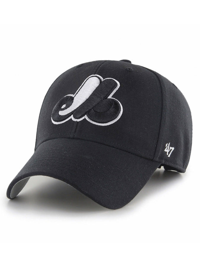 47 MLB 47 Clean Up Montreal Expos Black/White Hat | MONTREAL EXPOS/1969 (0731)