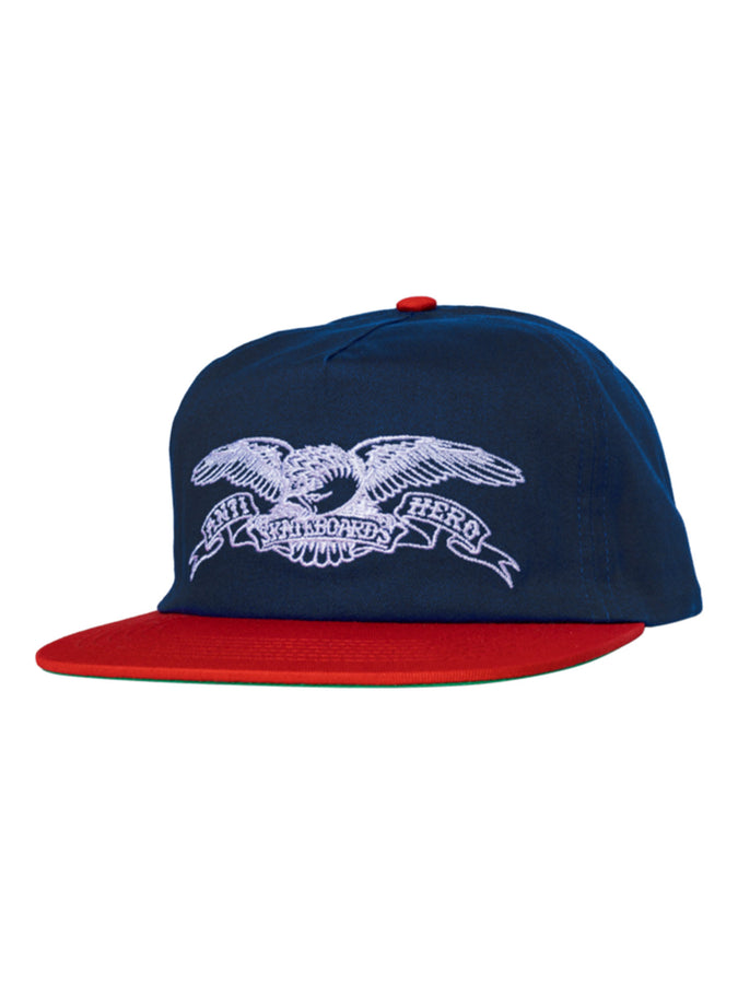 Anti-Hero Basic Eagle Snapback Hat | NAVY/RED