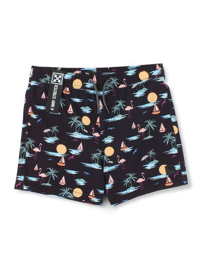 Northcoast Vacay Boardshorts Spring 2026 | BLACK FLAMINGO PALM