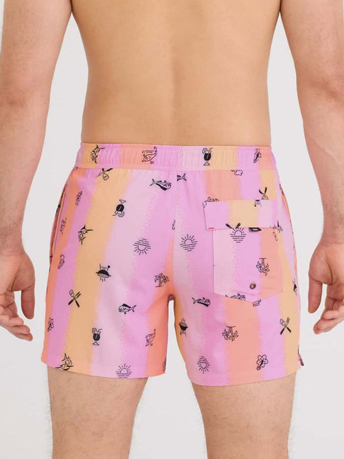 Saxx Oh Buoy 2N1 Volley 5'' Iconic Summer Taffy Boardshorts Spring 2026 | ICONIC SUMMER TAFFY (IST)