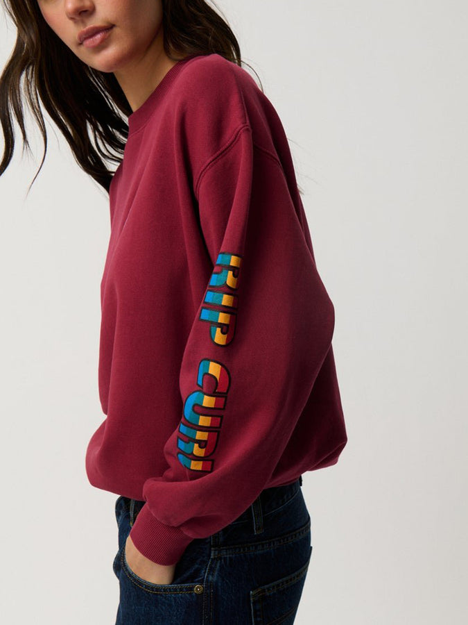 Rip Curl SG Heritage Oversized Crewneck Sweatshirt Fall 2026 | PLUM (0048)