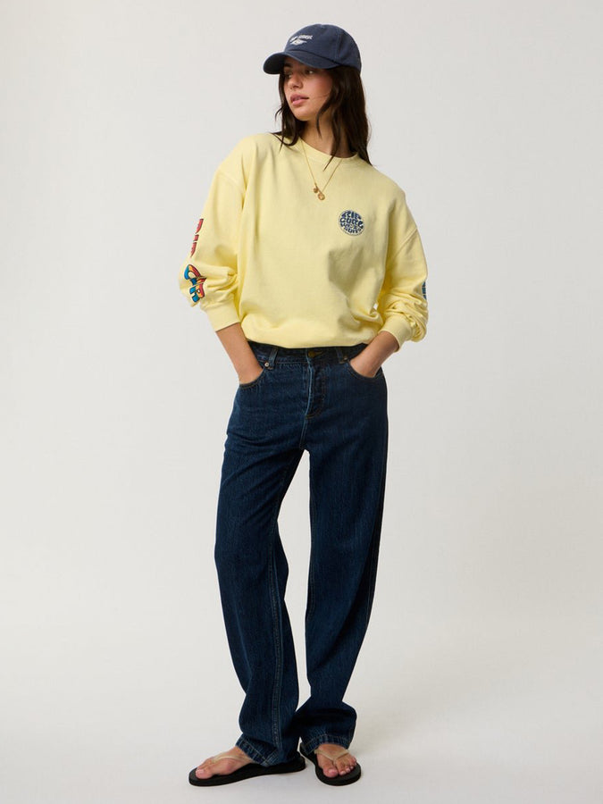 Rip Curl SG Heritage Oversized Crewneck Sweatshirt Fall 2026 | SOFT YELLOW (2946)
