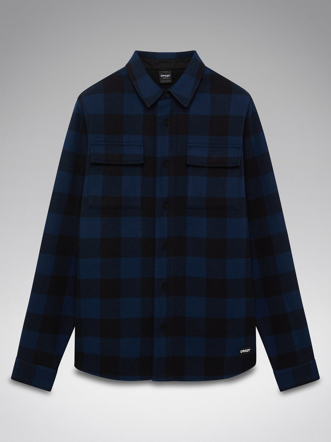 Oakley Bear Cozy Flannel Long Sleeve Buttondown Shirt fall 2026 | ABYSS/PITCH BLACK CHECK (9I8)