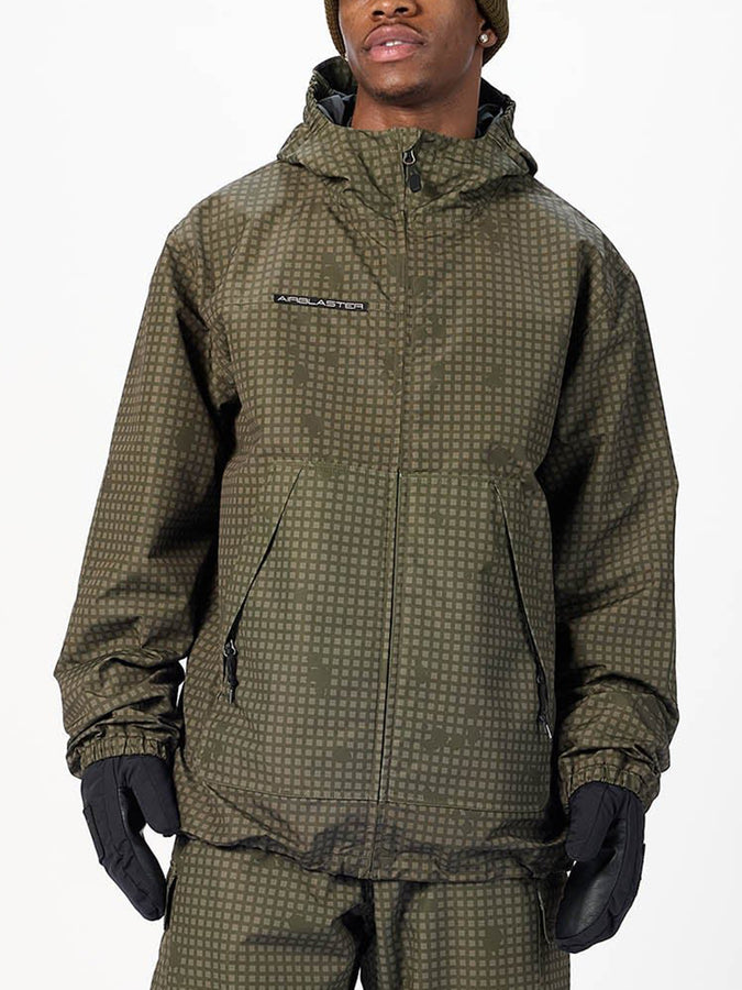 Airblaster Access 2027 Shell Snowboard Jacket | OLIVE GRID