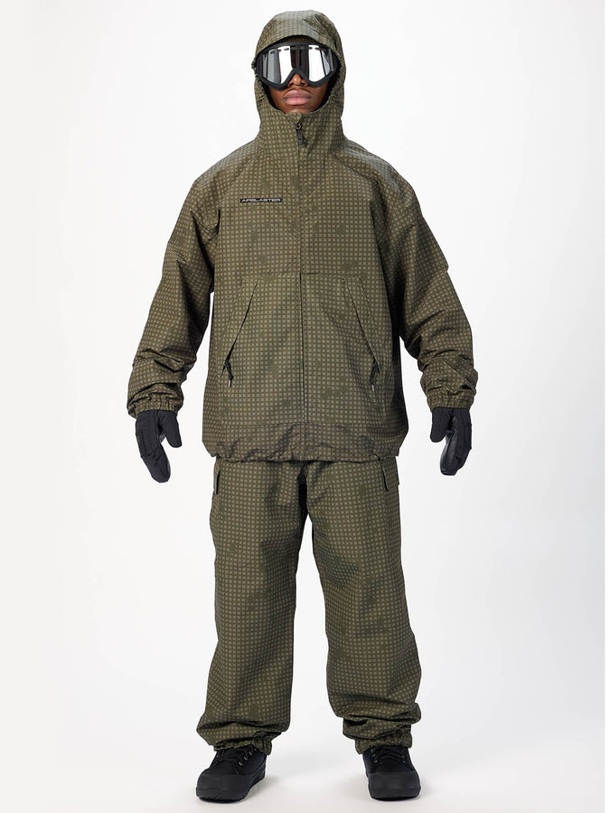 Airblaster Access 2027 Shell Snowboard Jacket | OLIVE GRID
