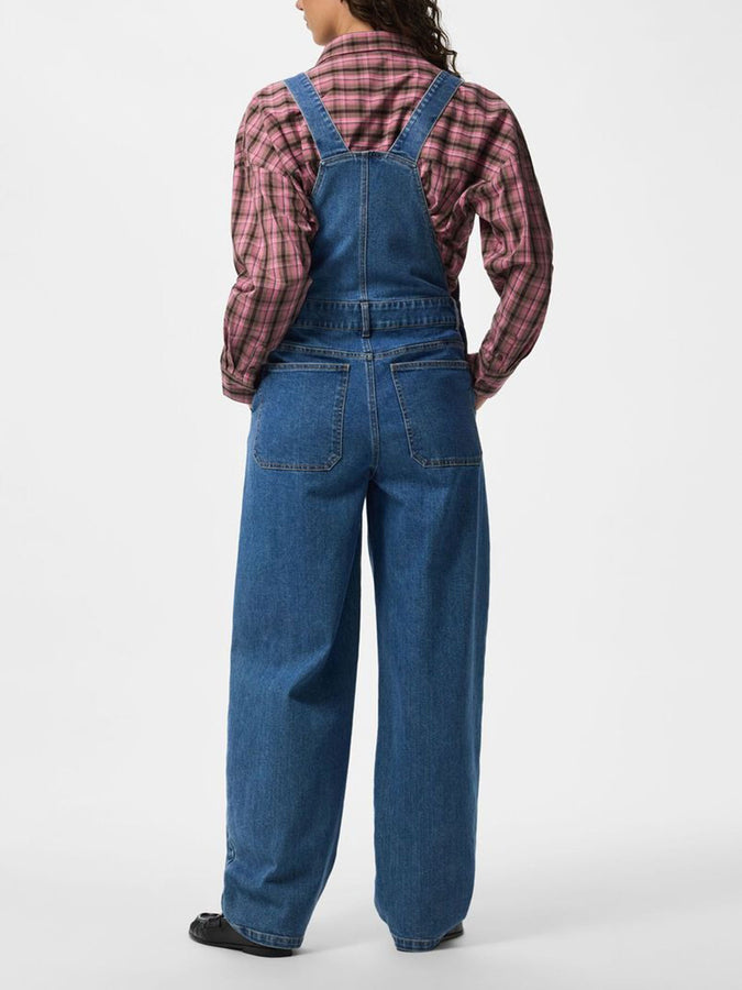 Pieces Alice Oversized Dungaree Jeans Fall 2026 | MEDIUM BLUE DENIM