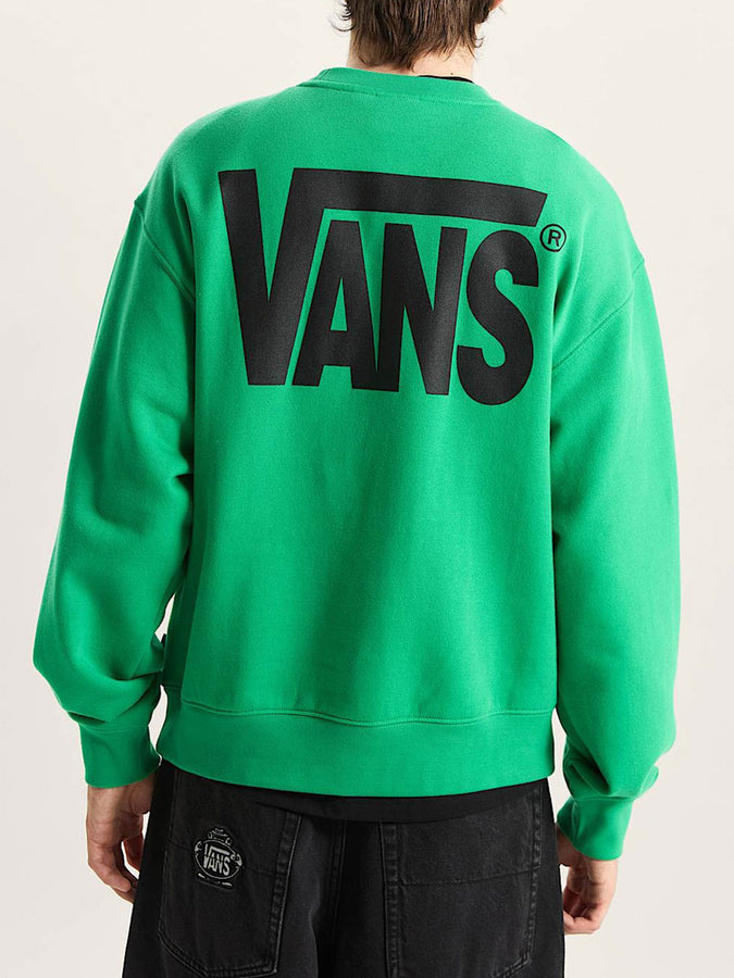 Vans Stretch Logo Crewneck Sweatshirt Spring 2026 | VIVID VERDANT (FLX)