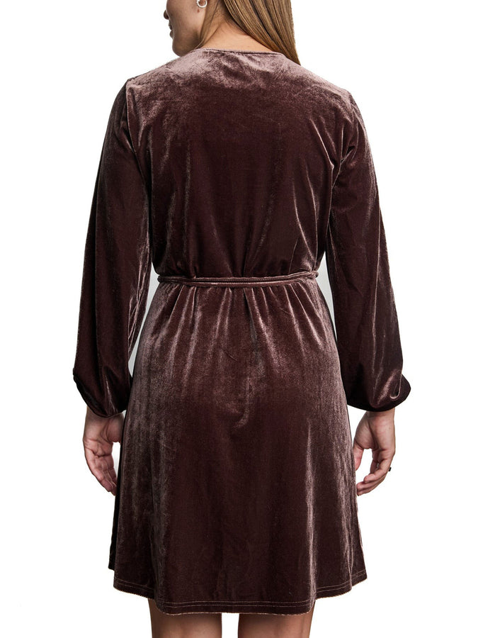 Nana The Brand Corinne Wrap Dress | TAUPE