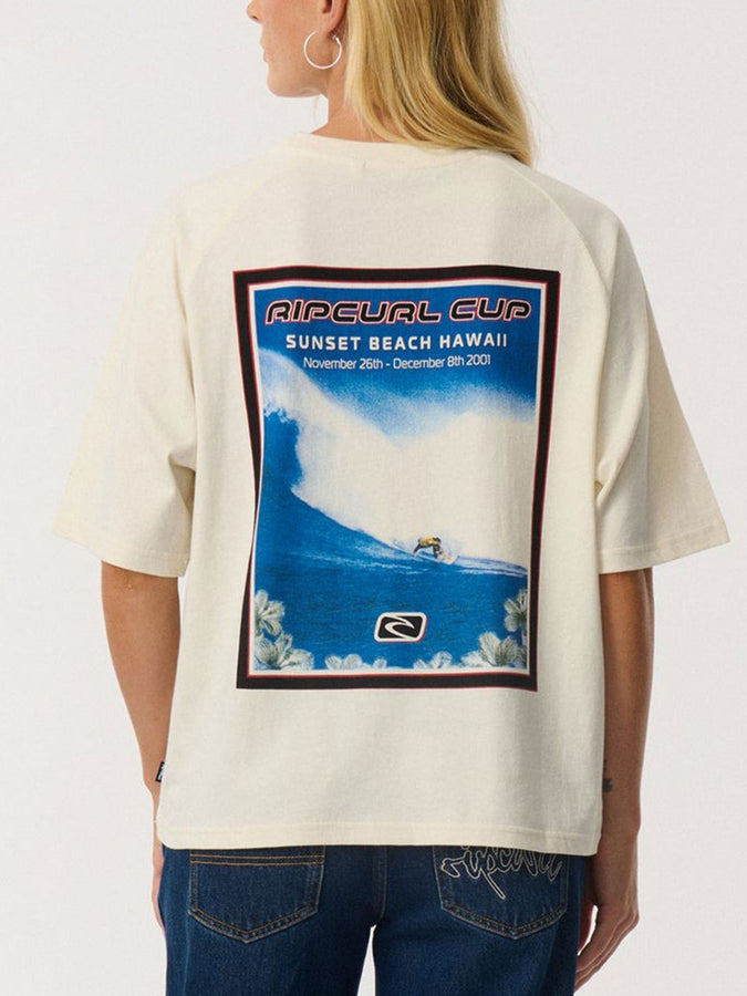 Rip Curl Sunset Beach Raglan Boxy T-Shirt Fall 2026 | BONE (3021)
