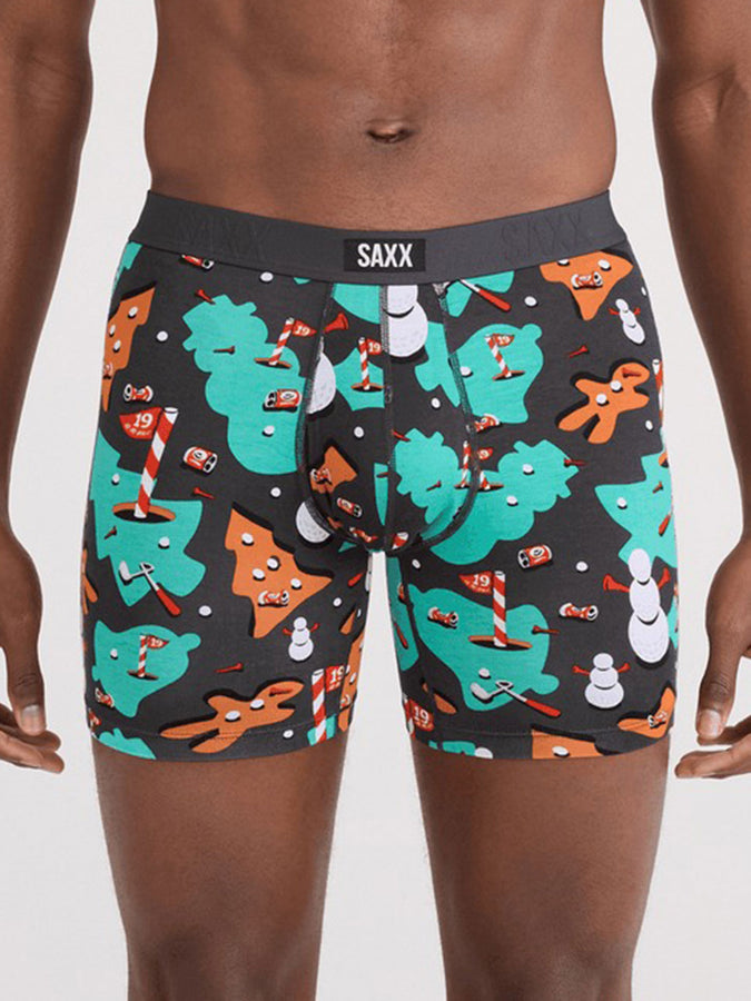 Saxx Vibe Xtra 19th Hole-idays Faded Black Boxer Brief | 19TH HOLE-IDAYS FD BLACK (NHF)