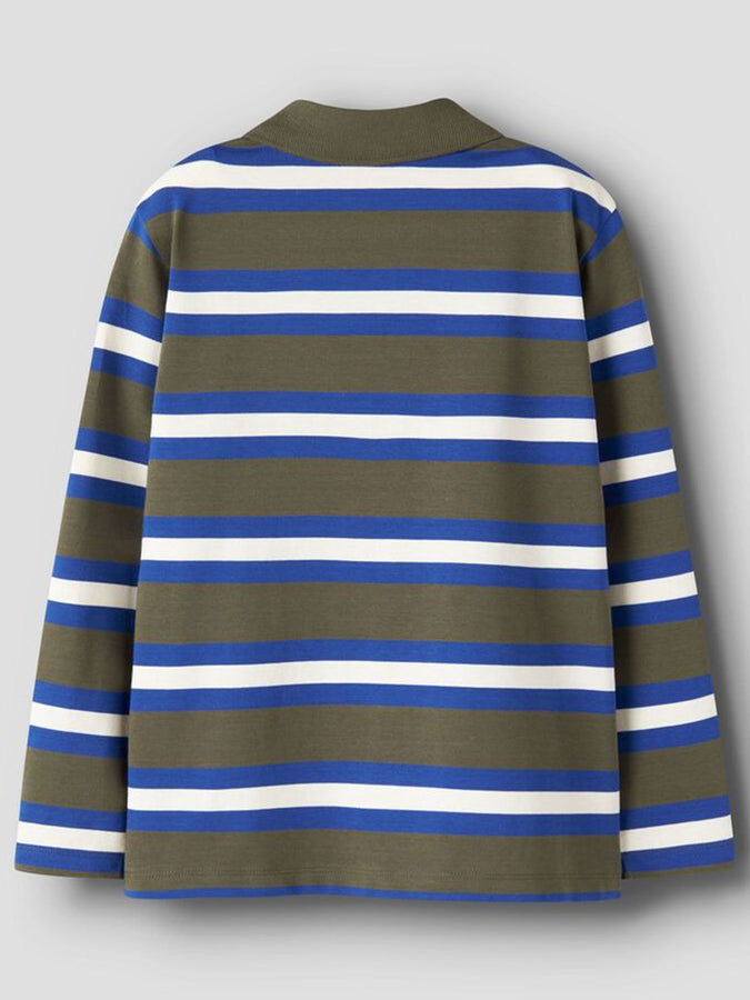 Name It Naftali Long Sleeve Polo Fall 2026 | OLIVE NIGHT