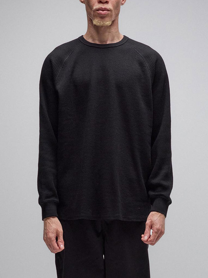 Former Ag Raglan Waffle Long Sleeve T-Shirt Fall 2026 | BLACK