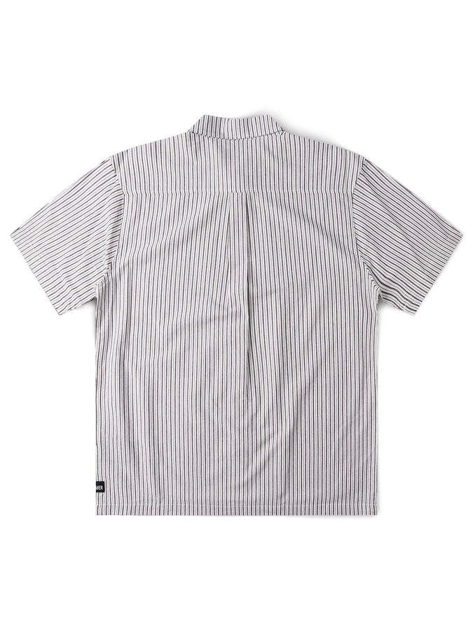Former Reynolds Stripe Short Sleeve Buttondown Shirt Fall 2026 | BEIGE