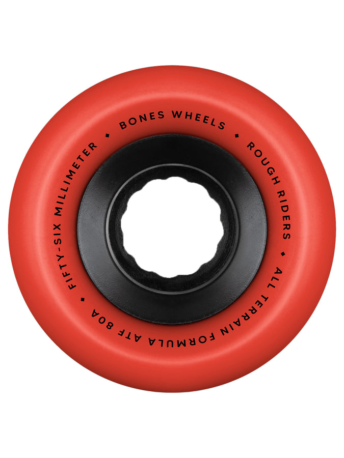 Bones Atf Rough Riders Red 56mm Skateboard Wheels | RED