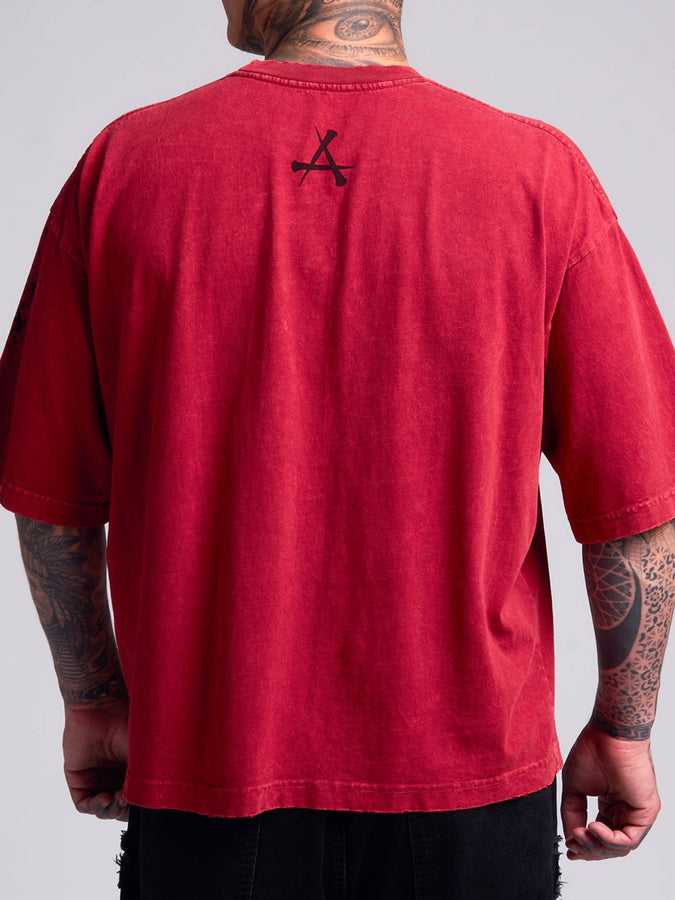 Affliction Dark Summon T-Shirt Fall 2026 | AFFLICTION RED LAVA WASH