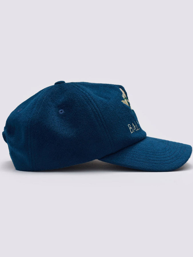 Balmoral Lily Cashmere Snapback Hat | NAVY