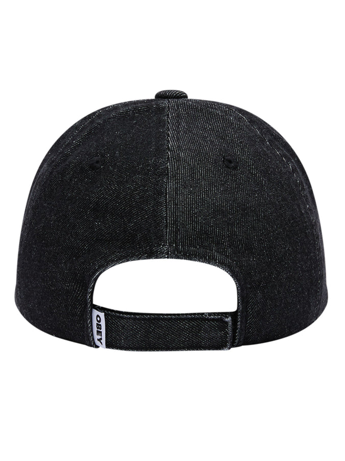 Obey Supernova 6 Panel Denim Strapback Hat | FADED BLACK (FBL)