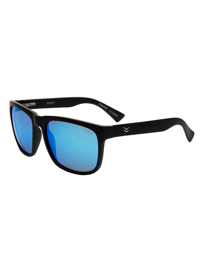 I-Sea Wyatt Sunglasses | BLACK/BLUE MIRROR