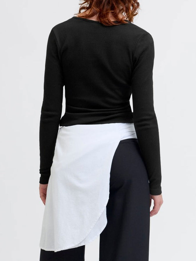 Jjxx Freya V-Neck Long Sleeve T-Shirt Fall 2026 | BLACK