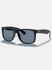 Ray Ban Justin Matte Black/Dark Blue Sunglasses