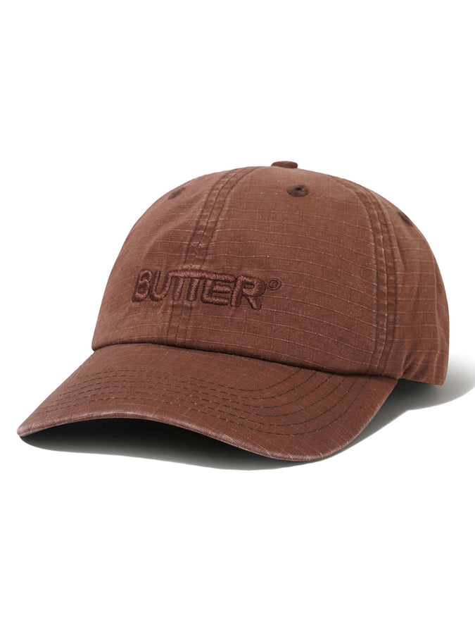 Butter Goods Rounded Logo Strapback Hat | WASHED BROWN