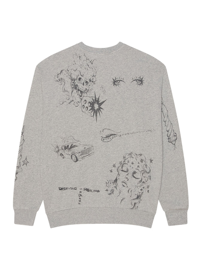 Obey Dreams Crewneck Sweatshirt Fall 2026 | DUSTY ASH GREY (DAG)