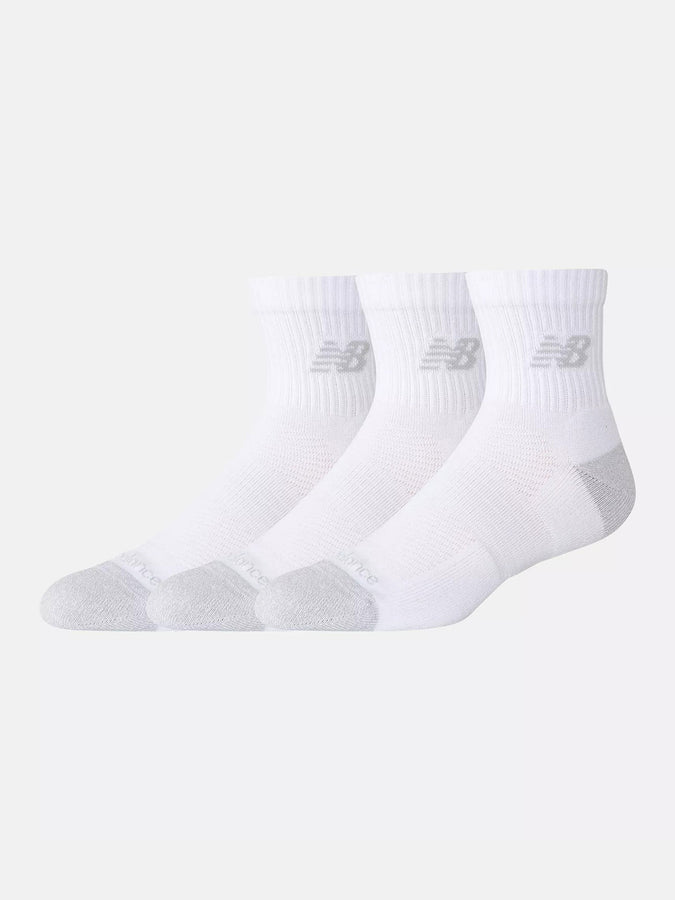 New Balance Active Quarter 3 Packs Socks | WHITE