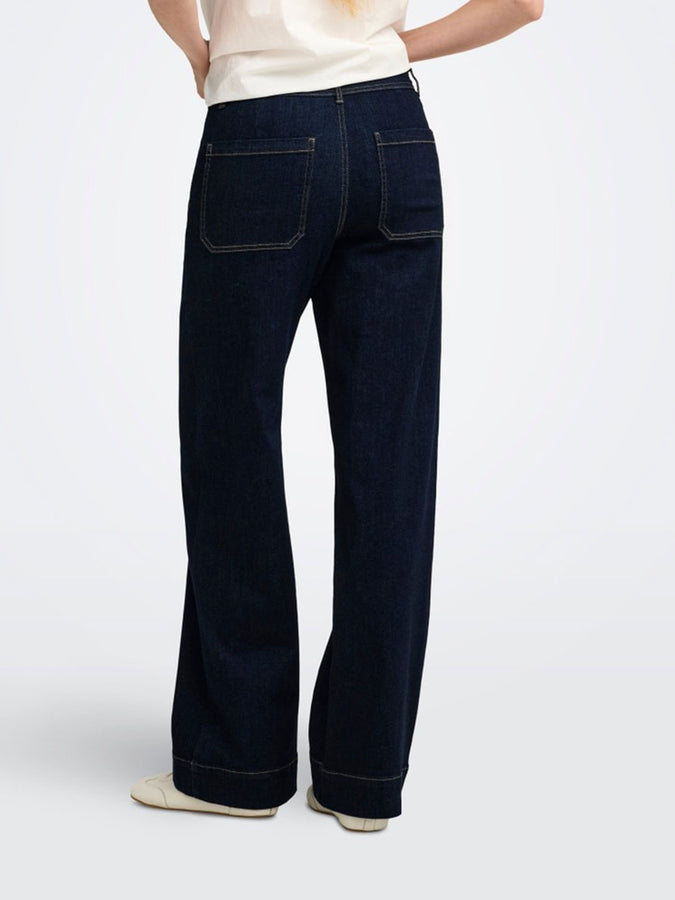 Only Madison HW Chino Wide Jeans Fall 2026 | DARK BLUE DENIM