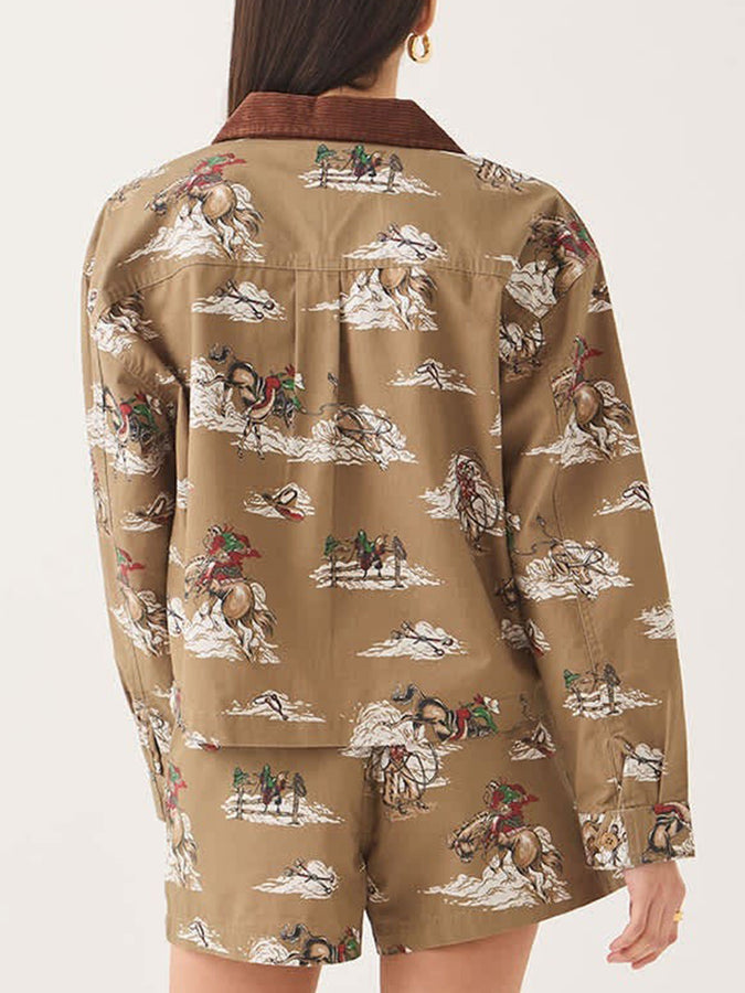 Brixton Utopia Overshirt Jacket Fall 2026 | MID CENTURY COWBOY PRINT