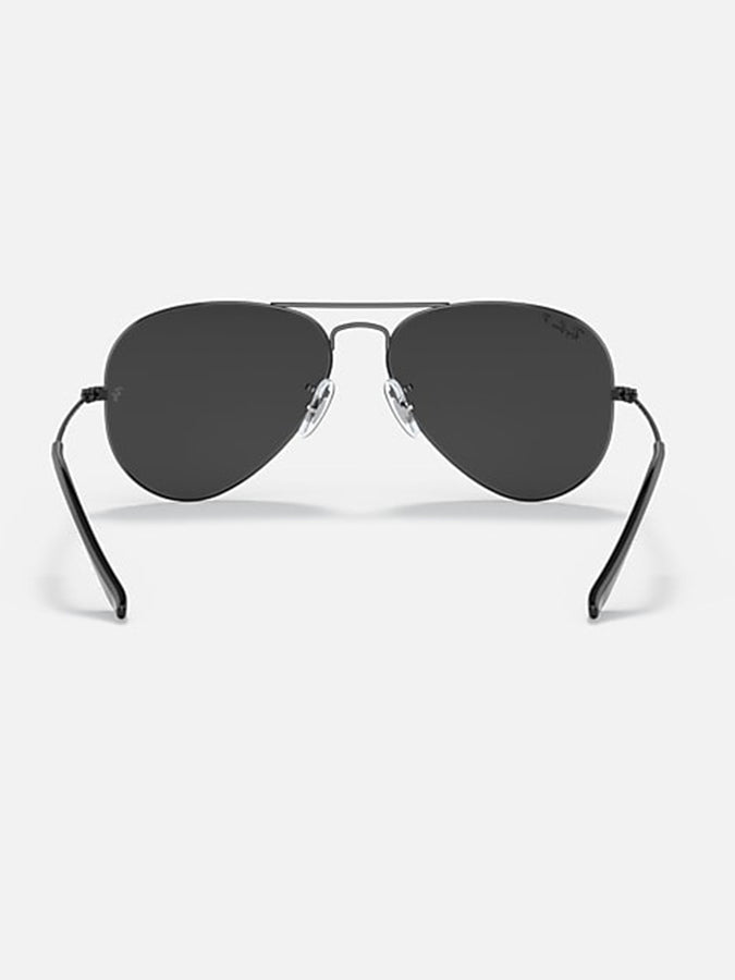 Ray-Ban Aviator Total Black Polished Black/Black Polarized Sunglasses | POLISHED BLACK/BLACK