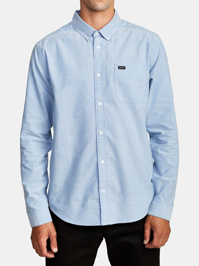 Rvca That'll Do Stretch Lavender Long Sleeve Shirt Spring 2026 | OXFORD BLUE (OXL)