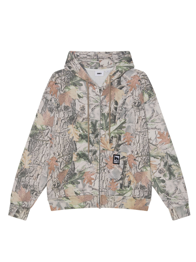 Obey Post Zip Up Hoodie Fall 2026 | DUSTY VINTAGE WOOD CAMO (DVWC)