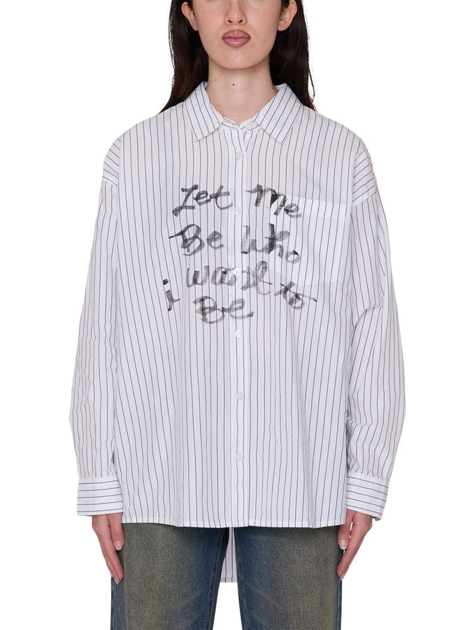 Obey Carlotta Stripe Long Sleeve Buttondown Shirt Fall 2026 | WHITE MULTI (WTM)
